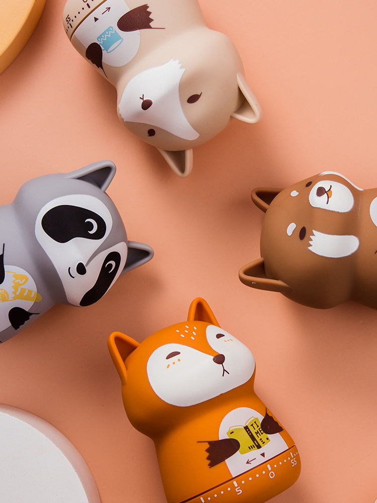 CARTOON ANIMAL MECHANICAL TIMER FOR CHILDREN STUDENTS BRUSHING QUESTIONS TIMER KITCHEN BAKING ALARM CLOCK TIME MANAGER