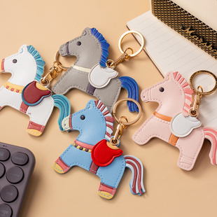 彩色小马钥匙扣挂件情侣书包挂饰汽车链锁圈环包包小饰品2026新款