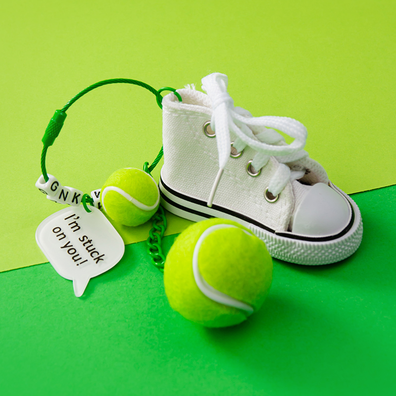 趣味网球钥匙扣挂件汽车链圈环