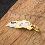 新品 迷你黄铜拆快递小刀钥匙扣挂件E创意精致车钥匙链户外随身开