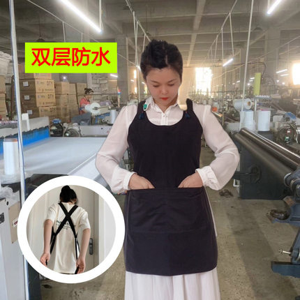 挡车工专用围裙纺织厂防水防油防污围裙短款上班耐脏不粘毛可定制