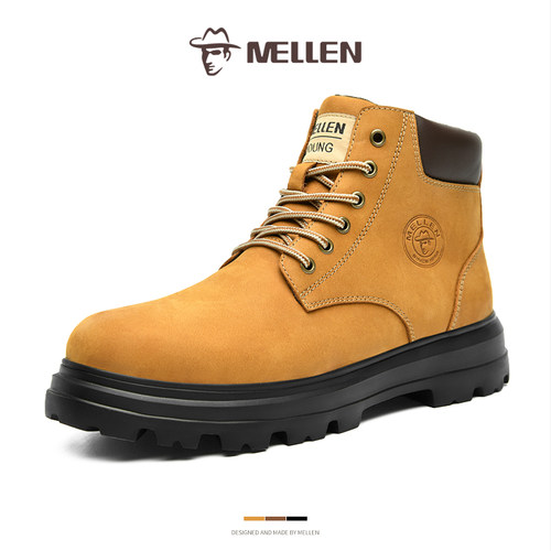 MELLEN名郎真皮软底超轻马丁靴