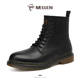 MELLEN名郎马丁靴男英伦风中帮真皮ins新款 百搭厚底高帮男鞋 皮靴