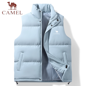 骆驼秋冬季新款马甲男女2025美式潮流宽松加厚无袖立领棉衣情侣款