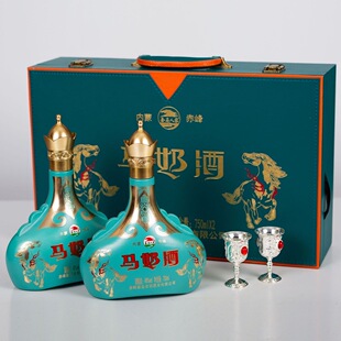 马奶酒内蒙特产蒸馏型48度750ml两瓶整礼盒酒家用草原酒乳白色