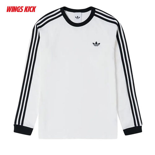 Adidas/阿迪达斯 三叶草男子运动休闲棉质长袖T恤 KE3545