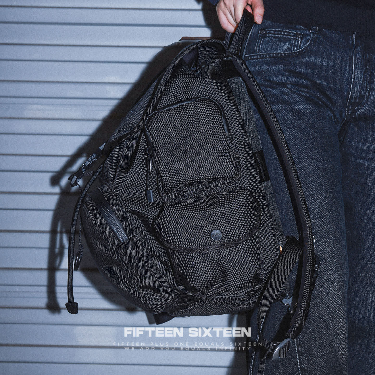 Fifteen Sixteen全新升级弹道尼龙伞兵双肩包抽绳旅行电脑背包