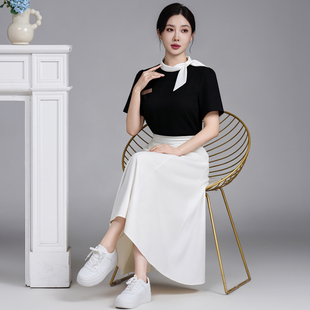夏季美业医疗美容院工作服女养生会所顾问店长美发SPA美容师套装