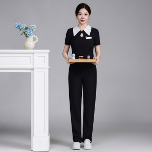 美容院工作服女美容师套装养生馆理疗按摩SPA皮肤管理短袖工服夏