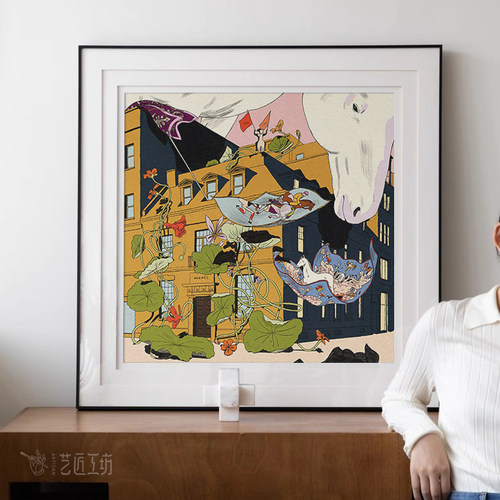 客厅卧室床头高级感挂画Karlotta Freier插画大牌联名艺术装饰画