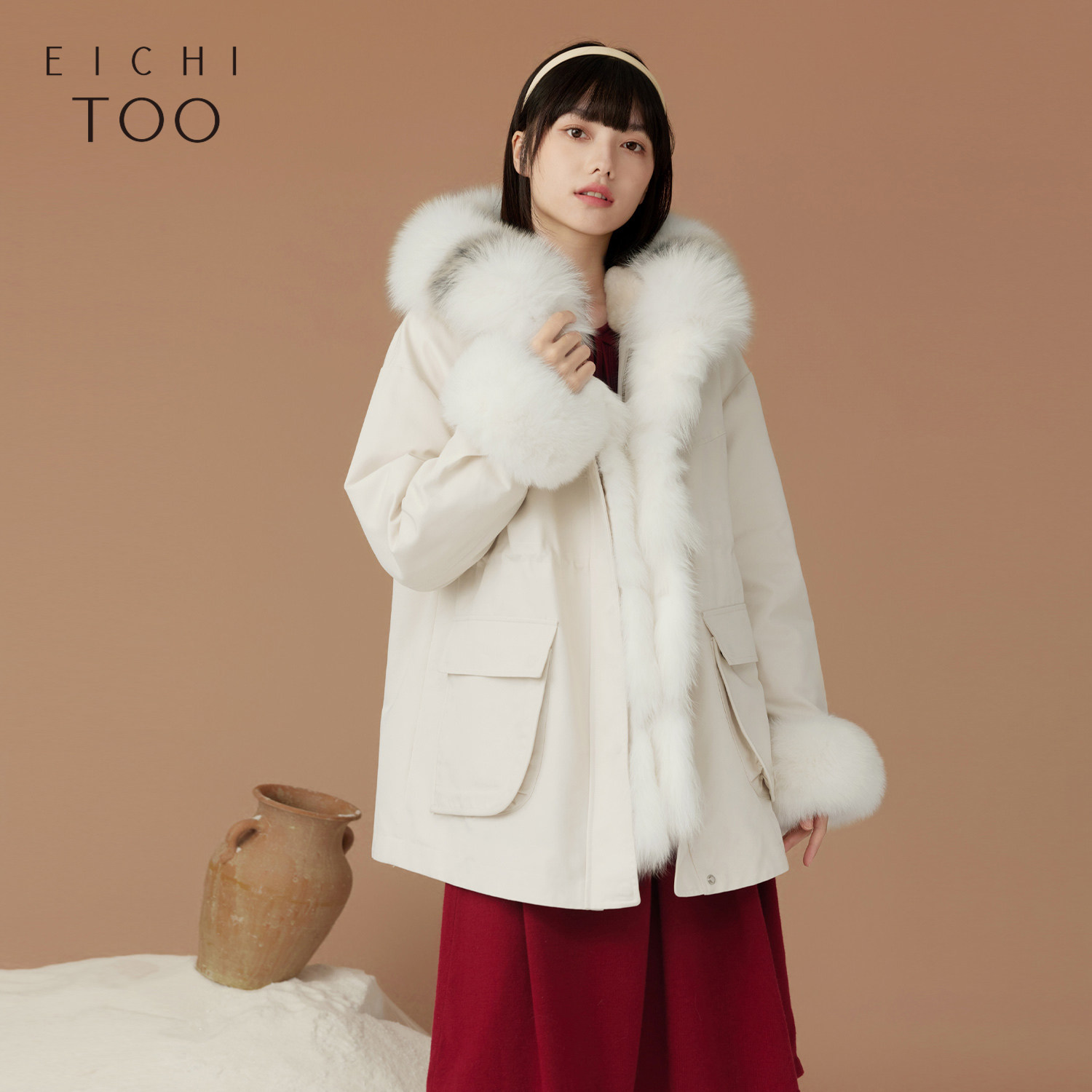 爱居兔时尚高级感皮草外套