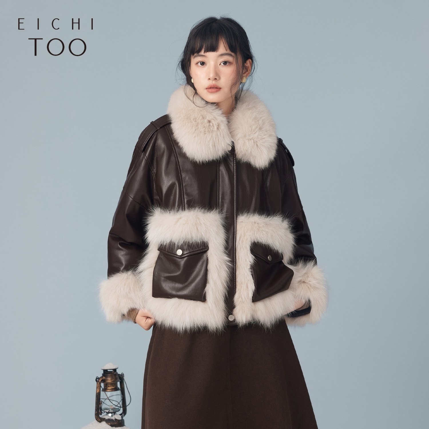 冬季狐狸毛皮草爱居兔高级