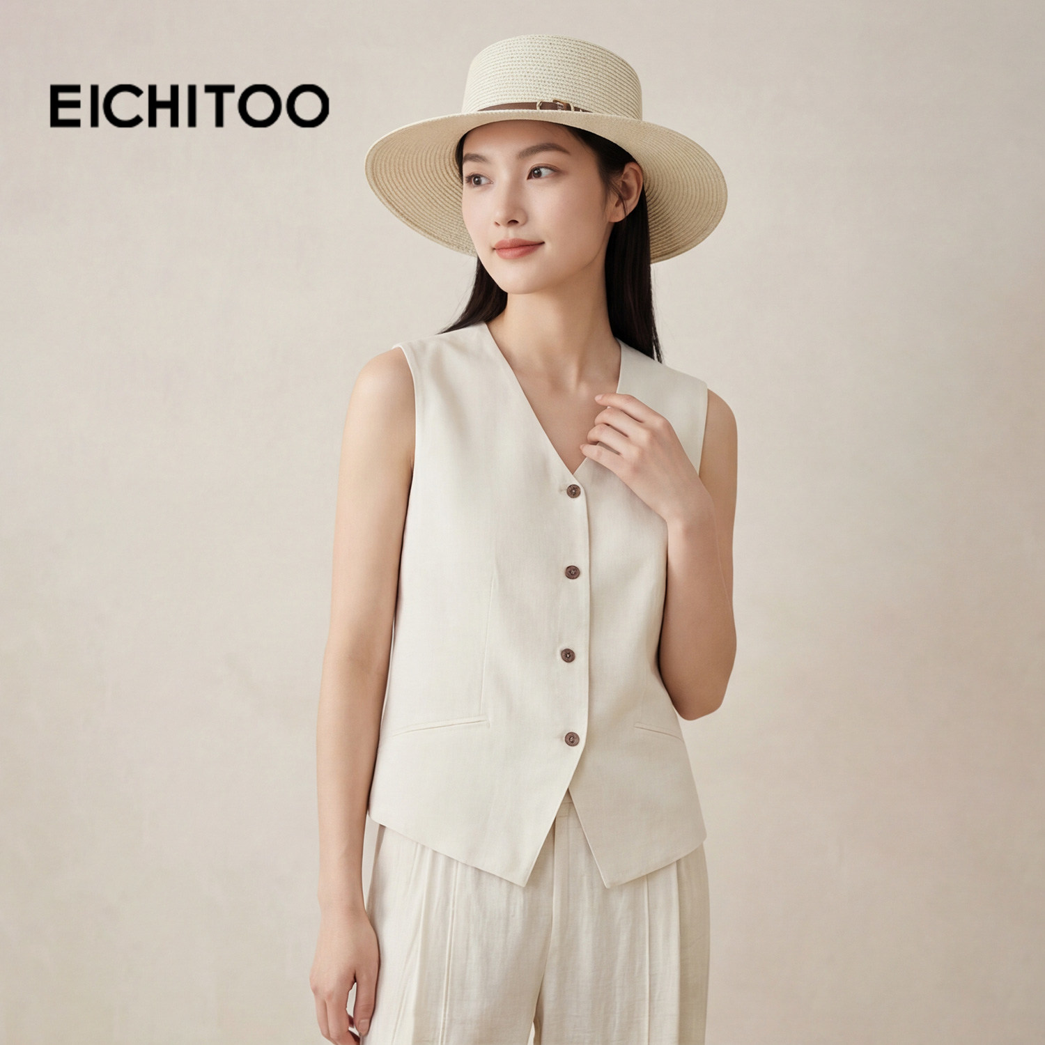 爱居兔高质感通勤简约套装2026年夏季新款女知性时尚显瘦优雅套装