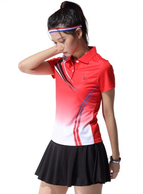 女款速干透气时尚运动羽毛球服