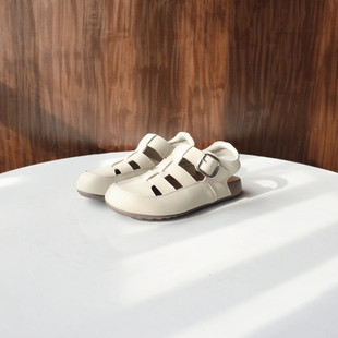 砖贵！复古真皮勃肯鞋2026夏季新款魔术贴沙滩运动休闲厚底女凉鞋