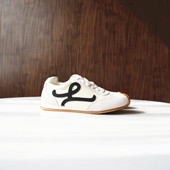 运动百搭休闲鞋 幂幂同款 复古德阿甘鞋 女2026春季 牛反绒真皮训鞋