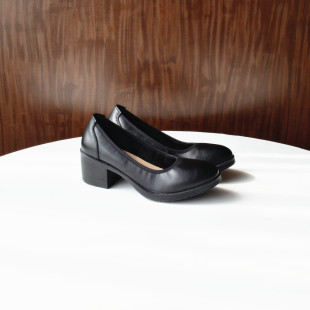 新款 2026春季 小皮鞋 外贸大码 俄罗斯单 粗跟女单鞋 真皮复古高跟鞋