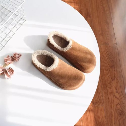 【纯羊毛】暖冬小土豆~ 牛反绒博肯鞋2025冬季加绒保暖厚底女棉鞋