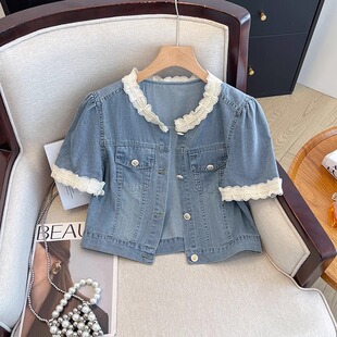 小个子外搭披肩配裙子高腰上衣 新款 小香风短款 牛仔外套女2025夏季