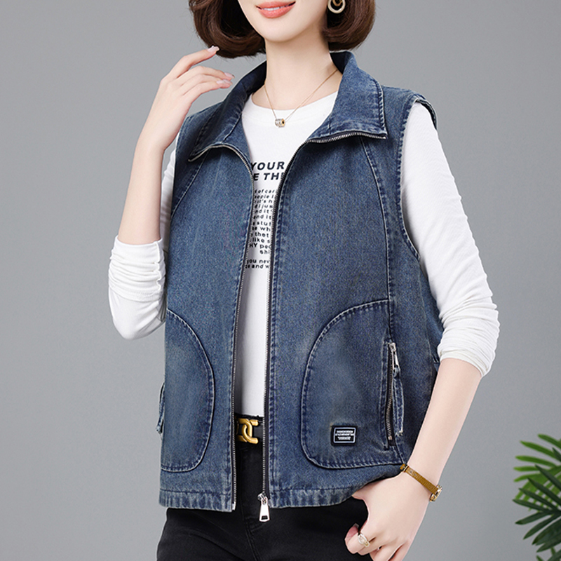 牛仔马甲女短款春秋休闲外穿背心