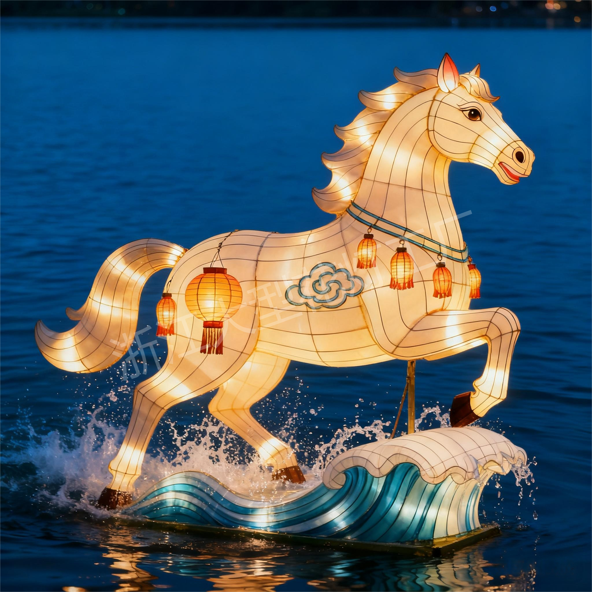 大型花灯工厂直销LED发光马造型