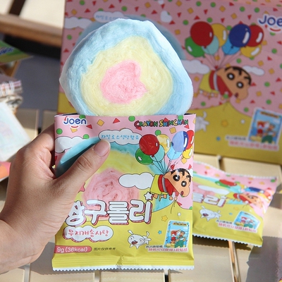 韩国零食蜡笔小新彩色棉花糖joen