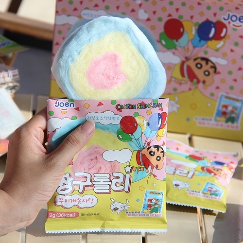 韩国零食蜡笔小新彩色棉花糖joen