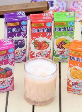 泰国进口dutch mill达美酸奶早餐饮品果味酸牛奶儿童饮料180ml