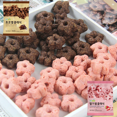 韩国进口零食五角星甜甜圈涞可