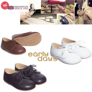 英国皇室御用Early Days软底圆头搭扣真皮学步鞋步前鞋 小王子款