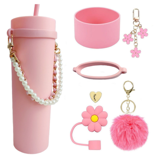 小香风杯绳套装适用Stanley保温杯配件水杯提绳吸管帽杯套杯链