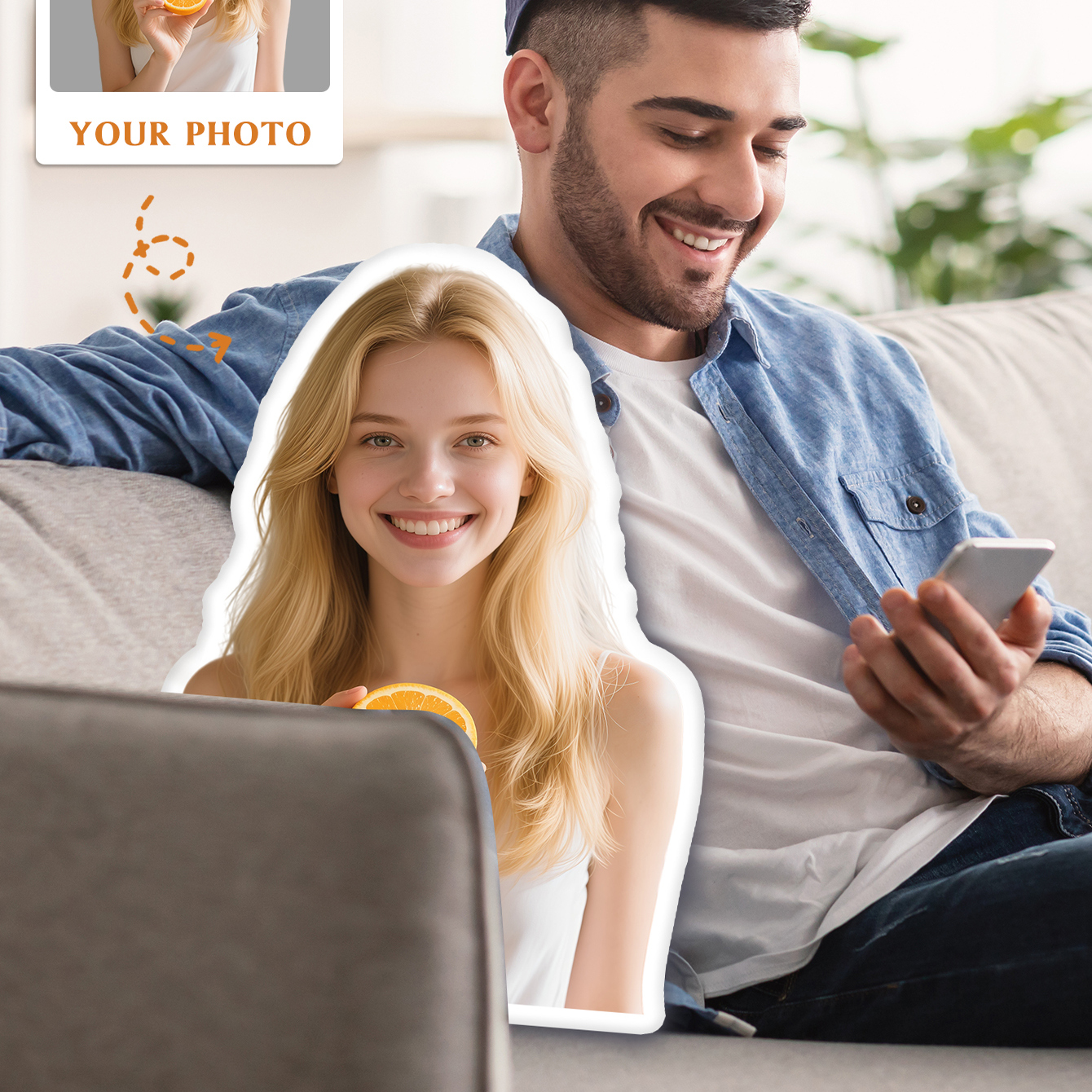 定制抱枕1pc照片人体肖像设计沙发椅子汽车卧室装饰3D双面印枕头