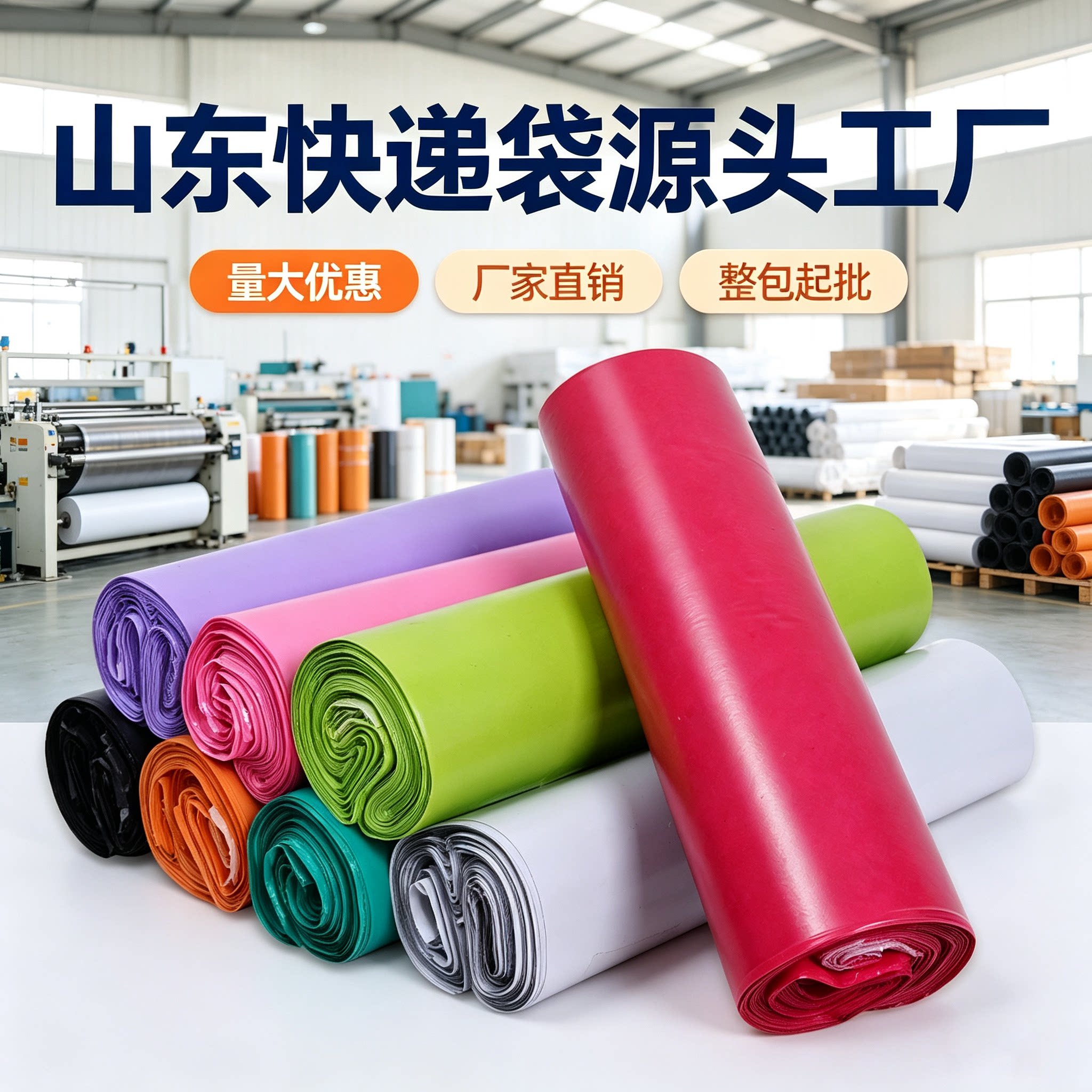 快递袋工厂直销彩色半新料防水
