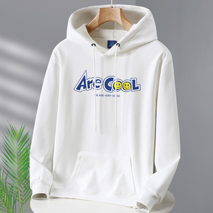 青少年上衣国潮连帽卫衣男不加绒初中高中学生带帽春秋运动外套男