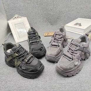 高鹏女鞋2025冬季新款真皮休闲鞋运动跑步厚底时尚增高老爹鞋2931