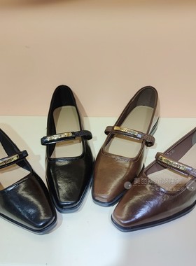 2025春款M998女鞋平底软底单鞋低跟方头法式浅口玛丽珍鞋779-53