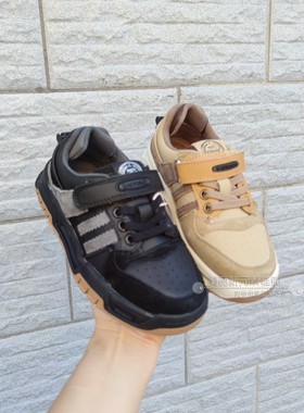 传奇童鞋秋新款男女童魔术贴反绒休闲鞋运动鞋宝贝板鞋22436