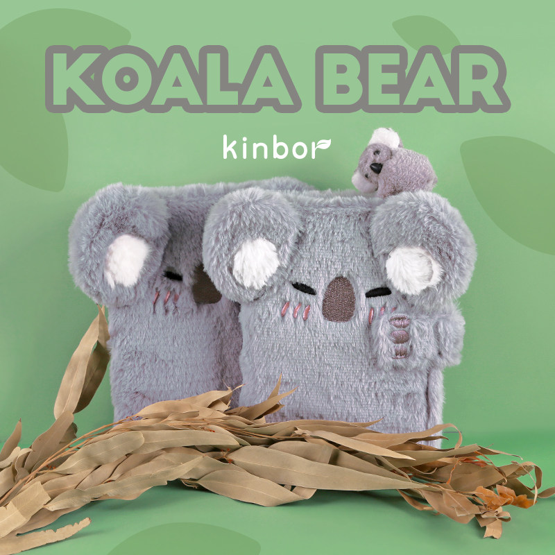 Kinbor抱抱考拉可爱毛绒动物ins风手账A6手帐本方格日程日记本A6