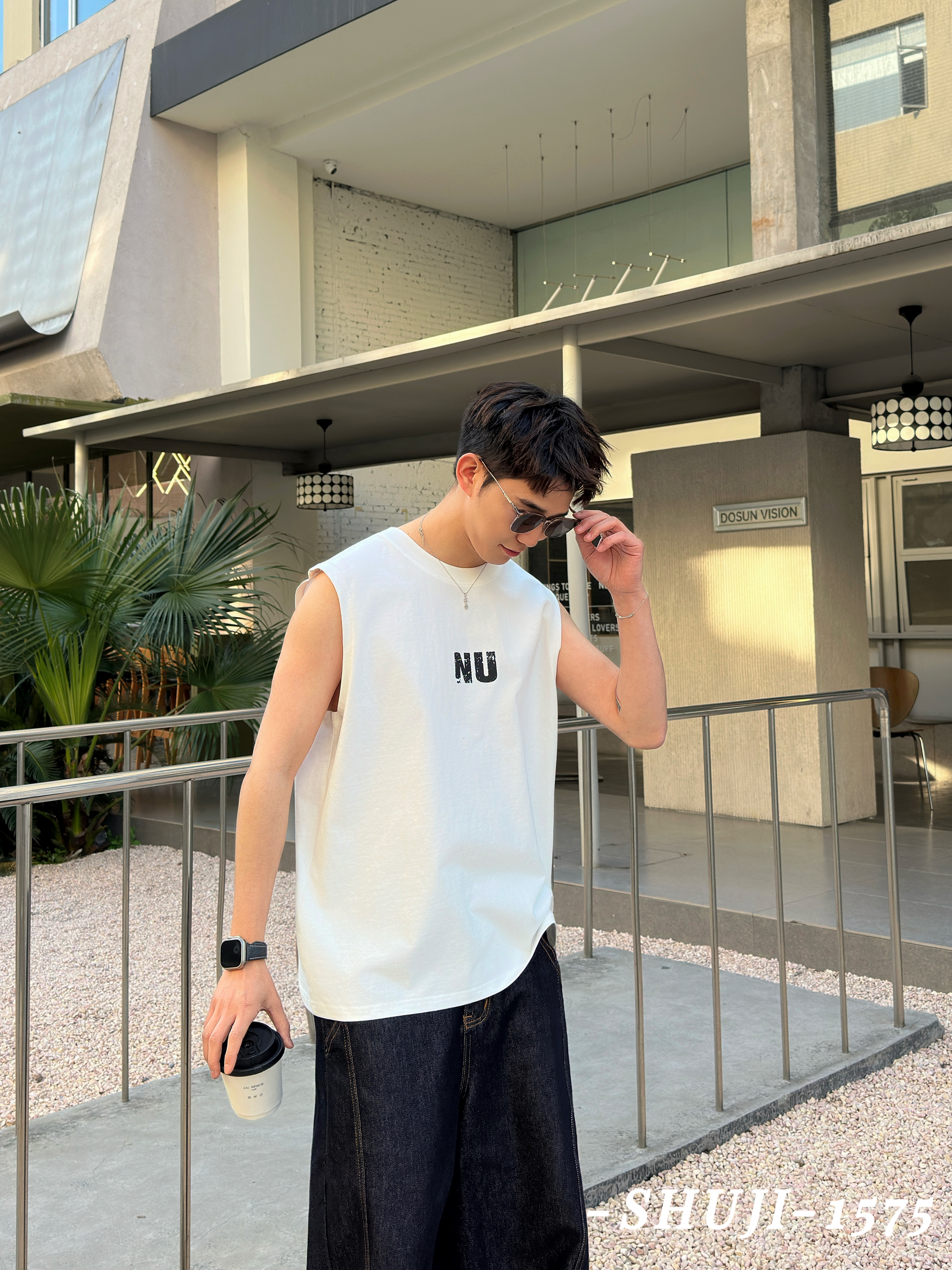 2026夏季新款男士无袖背心宽松休闲潮流百搭运动上衣汗背心学生潮