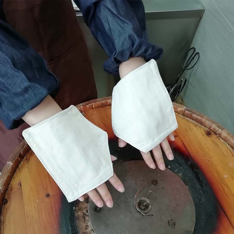 防烫手套贴烧饼锅盔木桶商用烤炉木炭酥饼隔热耐高温加厚棉布手套
