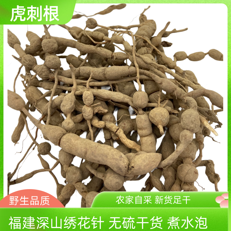 野生鸡筋参虎刺根 黄鸡胖绣花针根 无硫干货 煲汤炖鸡中药材包邮