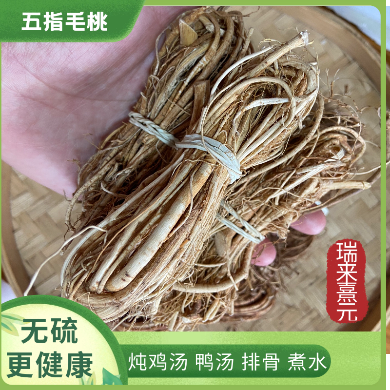 正宗五指毛桃根500g 无硫干货 野生五爪龙 广东煲汤中药材 牛奶香