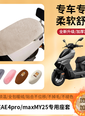 专用极核AE4pro/maxMY25冬季坐垫套电动车全包座套加厚绒冬天保暖