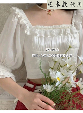 ZY-0918LOLITA短款中袖上衣纸样 插肩袖袖型 后背素鸡（松紧）