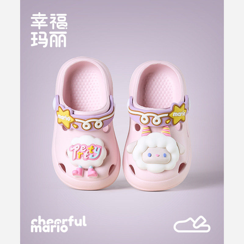 宝宝拖鞋女童洞洞鞋夏季幼儿室内洗澡儿童凉拖鞋洋气外穿沙滩防滑