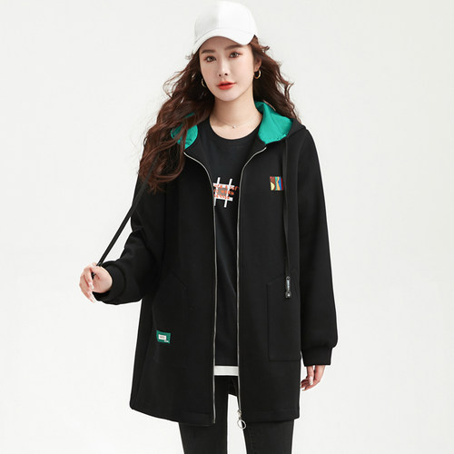 大码女装春装200斤胖mm开衫外套