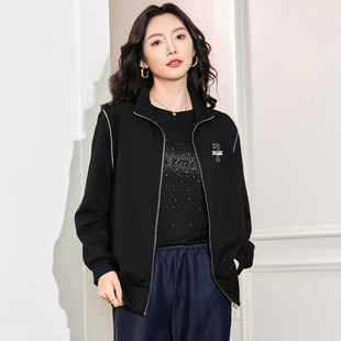 大码女装200斤胖妹妹春装胖妹妹洋气时尚开衫胖mm宽松显瘦短外套