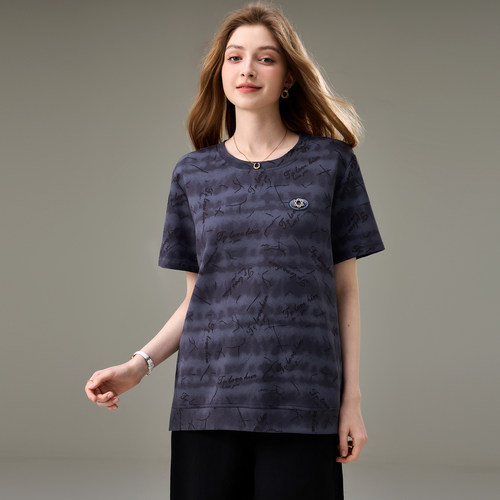 200斤胖mm宽松显瘦短袖T恤衫