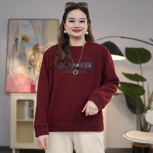 大码女装2025冬装胖妹妹秋洋气时尚休闲上衣胖mm宽松显瘦加绒卫衣