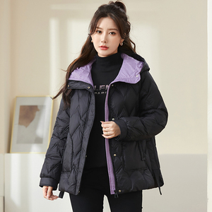 大码女装200斤胖妹妹冬装洋气时尚休闲棉衣胖mm宽松显瘦羽绒服